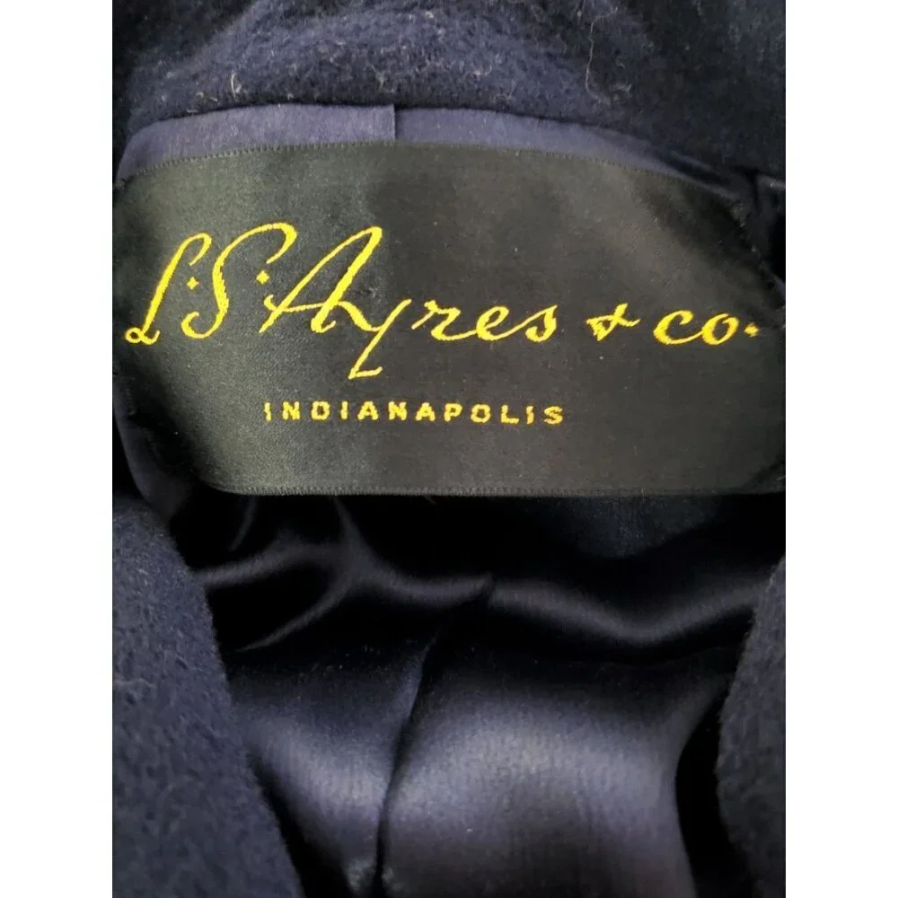 Rare Stroocks WoolL.S. Ayres Indianapolis Open Front Coat Dark Romantic Warm Lrg - Picture 16 of 16